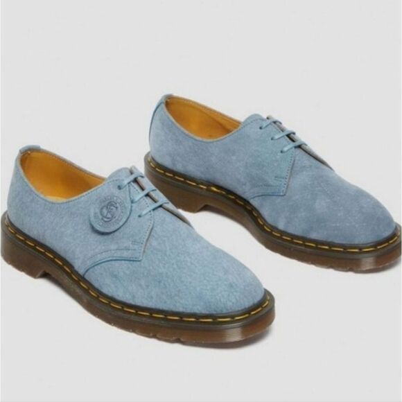 🩵NIB Dr. Martens Blue Made in England Savannah Nubuck Leather Oxford Size 9